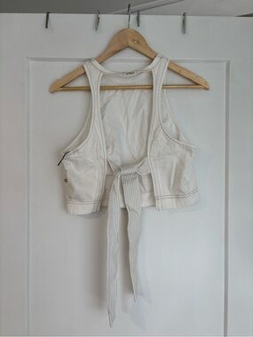 Anthropologie Tie-back Cropped Denim Tank